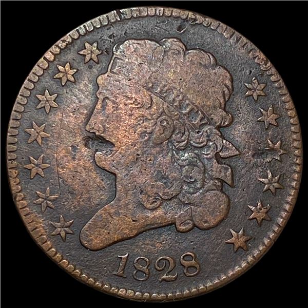 1828 Classic Head Half Cent LIGHTLY  CIRCULATED