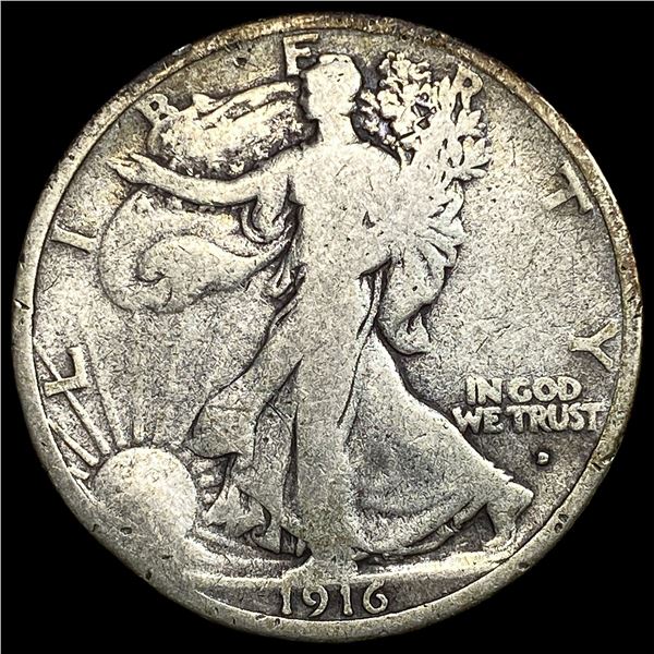 1916-D Silver Walking Liberty Half Dollar  NICELY CIRCULATED