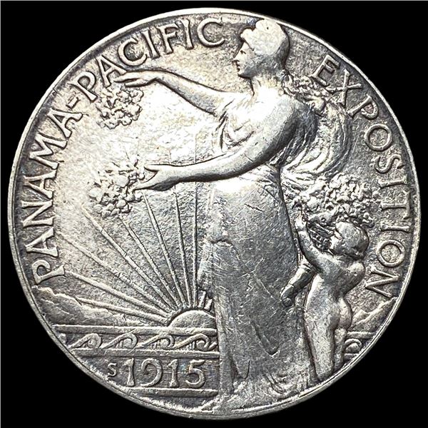 1915-S Silver Panama-Pacific Half Dollar  NEARLY UNCIRCULATED