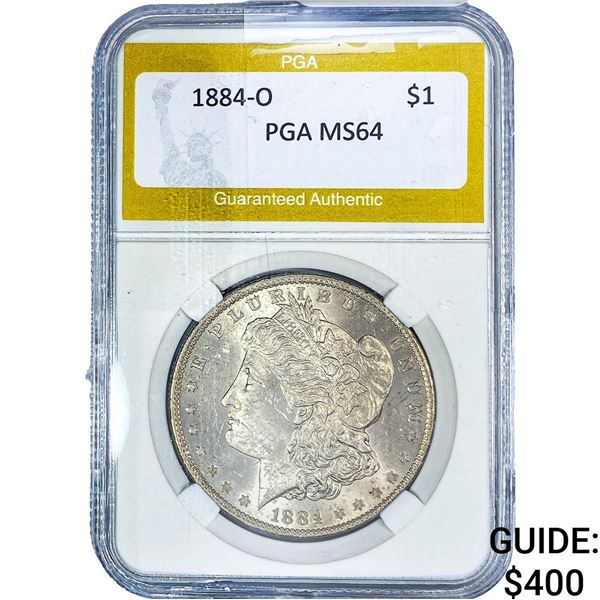 1884-O Morgan Silver Dollar PGA MS64