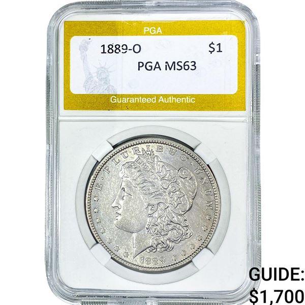 1889-O Morgan Silver Dollar PGA MS63