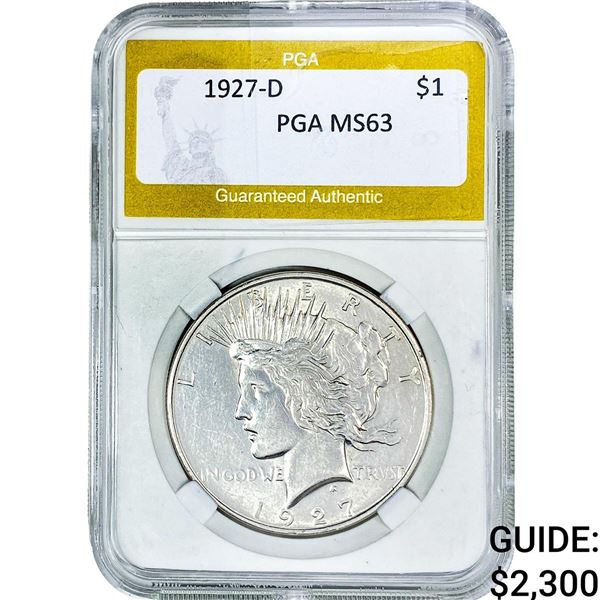 1927-D Silver Peace Dollar PGA MS63