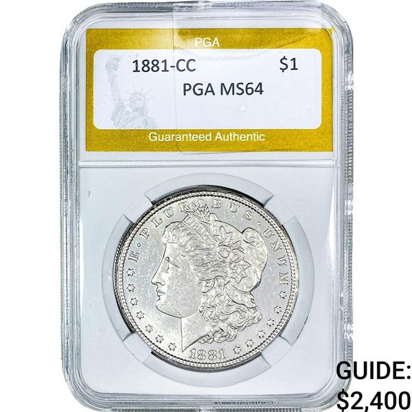 1881-CC Morgan Silver Dollar PGA MS64