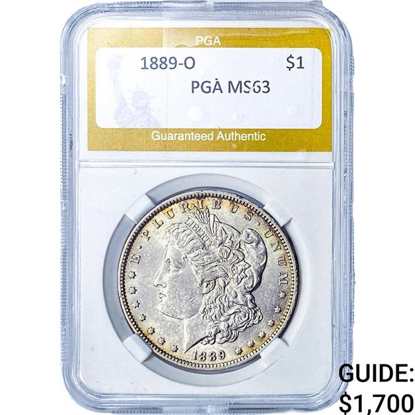 1889-O Morgan Silver Dollar PGA MS63