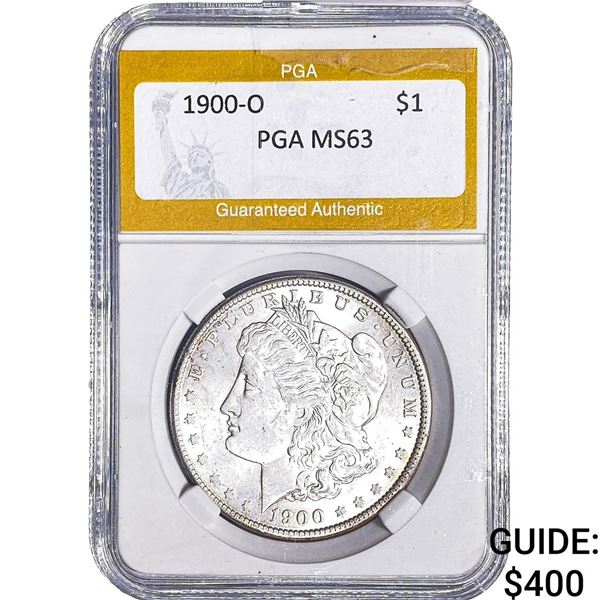 1900-O Morgan Silver Dollar PGA MS63
