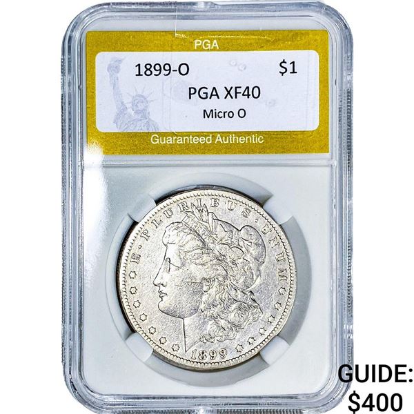 1899-O Morgan Silver Dollar PGA XF40 Micro O