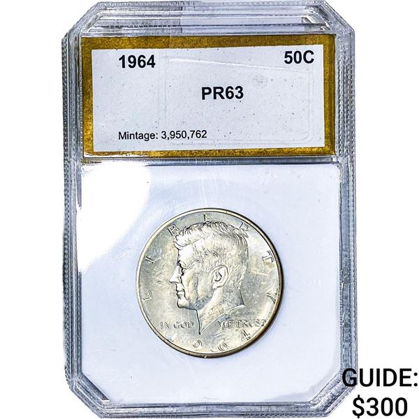 1964 Kennedy Half Dollar PCI PR63