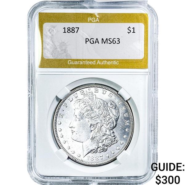 1887 Morgan Silver Dollar PGA MS63