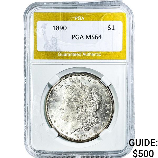 1890 Morgan Silver Dollar PGA MS64