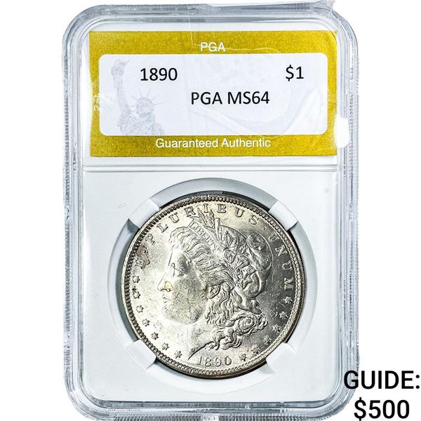 1890 Morgan Silver Dollar PGA MS64