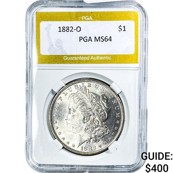 1882-O Morgan Silver Dollar PGA MS64