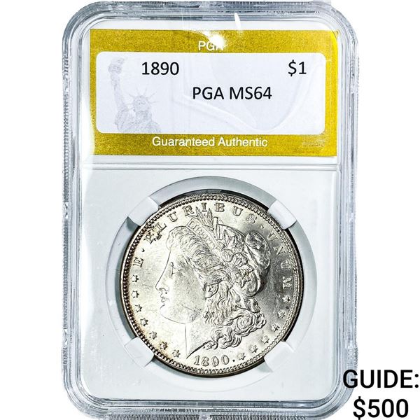 1890 Morgan Silver Dollar PGA MS64