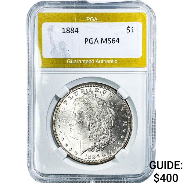 1884 Morgan Silver Dollar PGA MS64