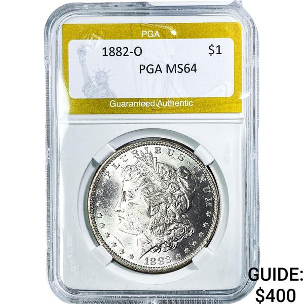 1882-O Morgan Silver Dollar PGA MS64