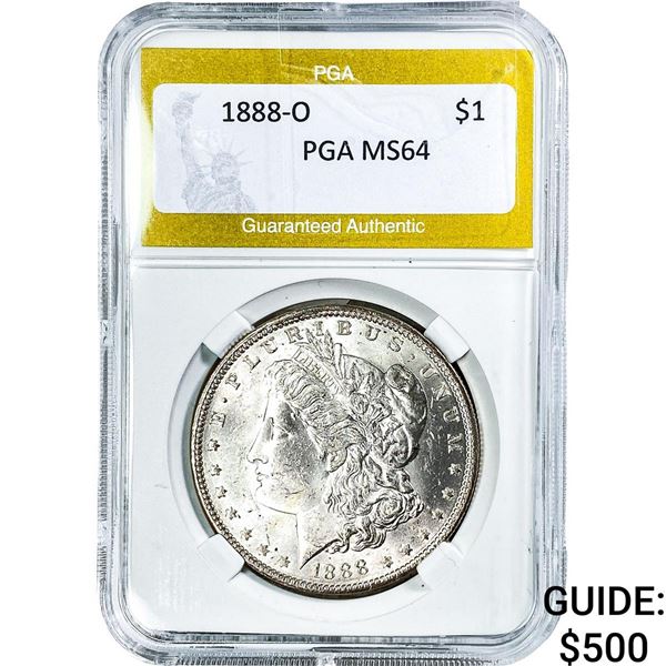 1888-O Morgan Silver Dollar PGA MS64