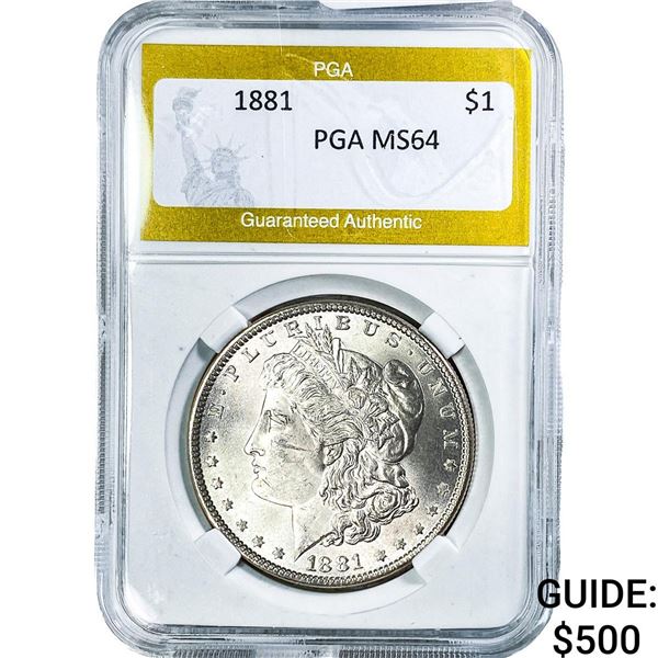 1881 Morgan Silver Dollar PGA MS64
