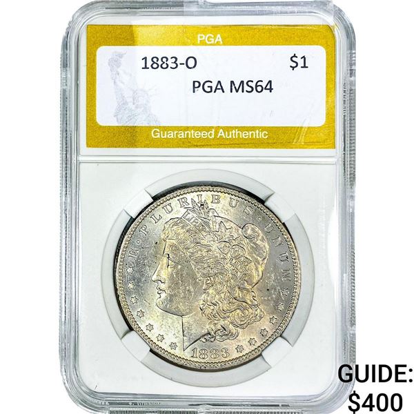 1883-O Morgan Silver Dollar PGA MS64