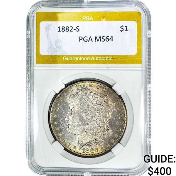 1882-S Morgan Silver Dollar PGA MS64