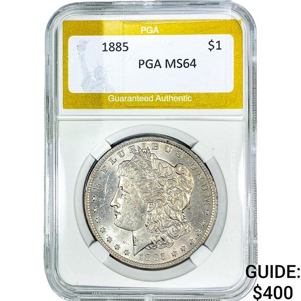 1885 Morgan Silver Dollar PGA MS64