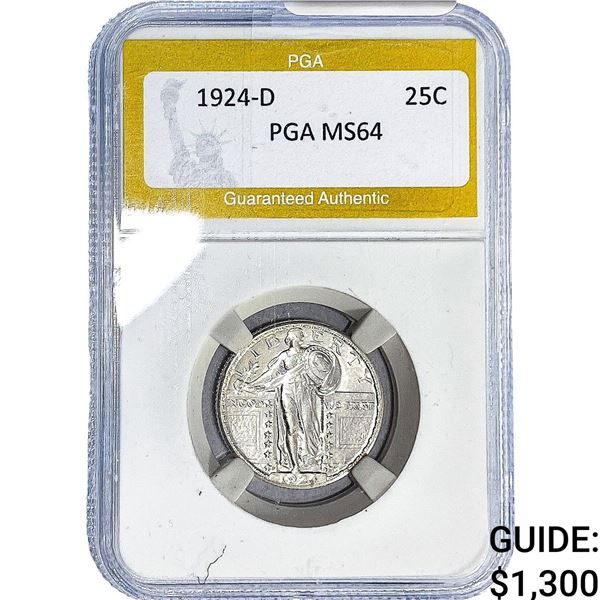 1924-D Standing Liberty Quarter PGA MS64