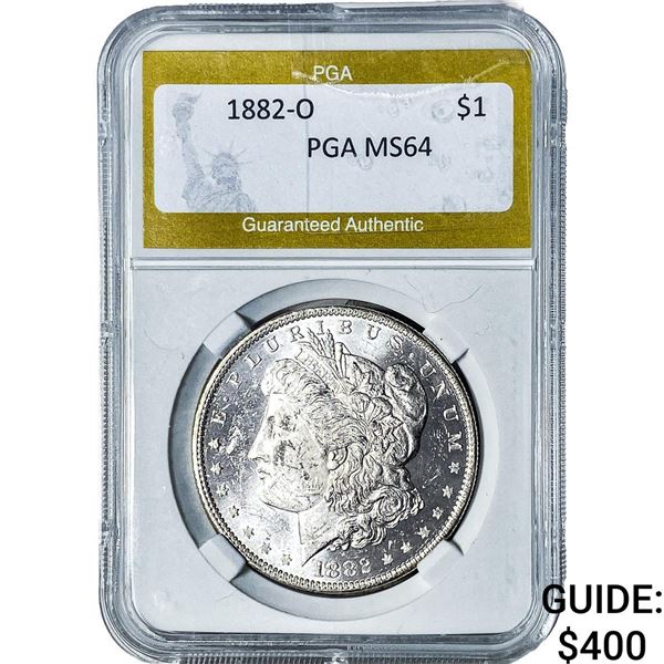 1882-O Morgan Silver Dollar PGA MS64