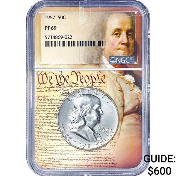 1957 Franklin Half Dollar NGC PF69