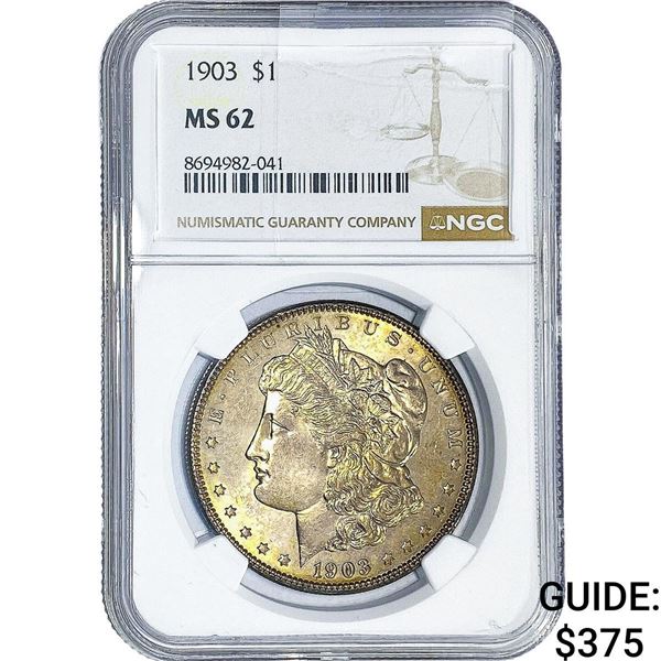 1903 Morgan Silver Dollar NGC MS62