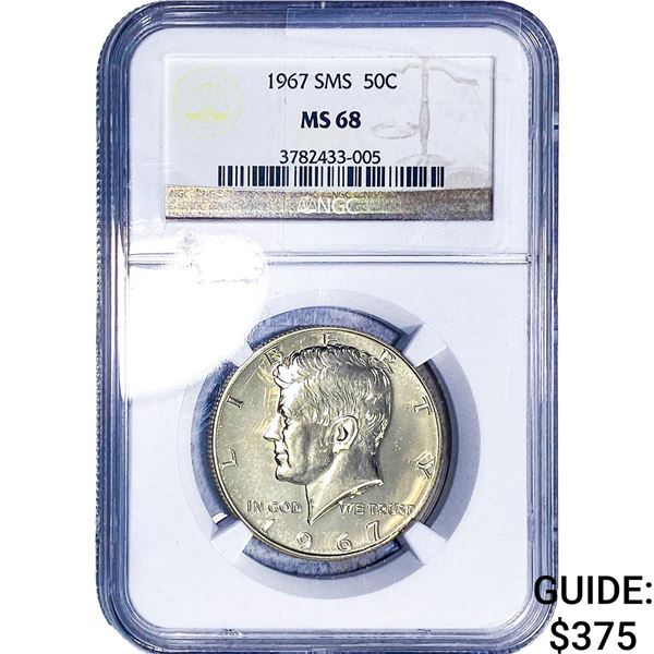 1967 Kennedy Half Dollar NGC MS68