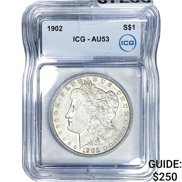 1902 Morgan Silver Dollar ICG AU53