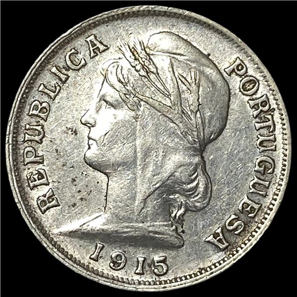 1915 Portugal Silver 10 Centavos