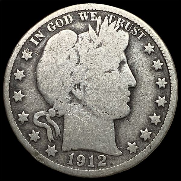 1912-D Silver Barber Half Dollar NICELY  CIRCULATED