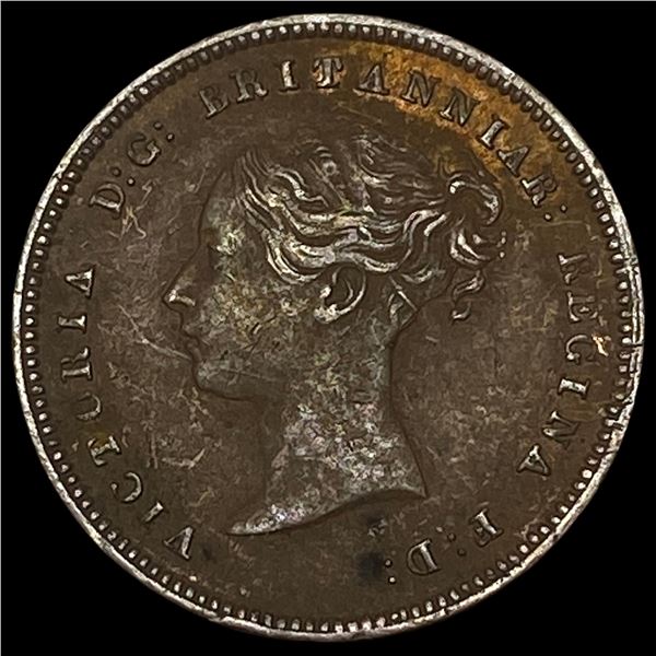 1843 Ceylon Copper 1/2 Farthing