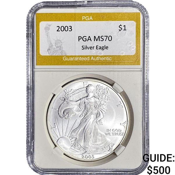 2003 American Silver Eagle PGA MS70