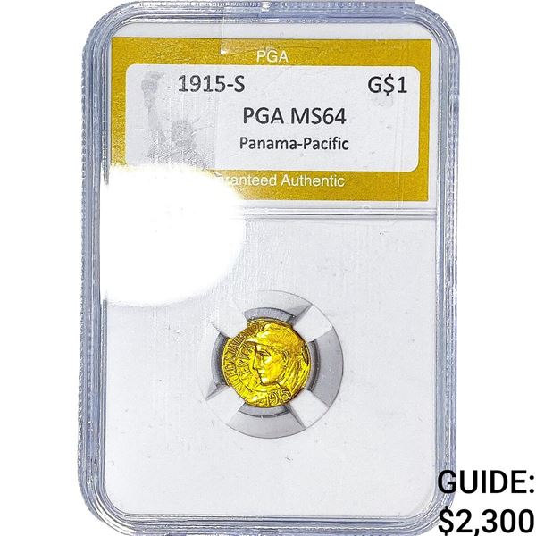 1915-S Pan-Pac Dollar PGA MS64