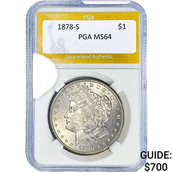 1878-S Morgan Silver Dollar PGA MS64