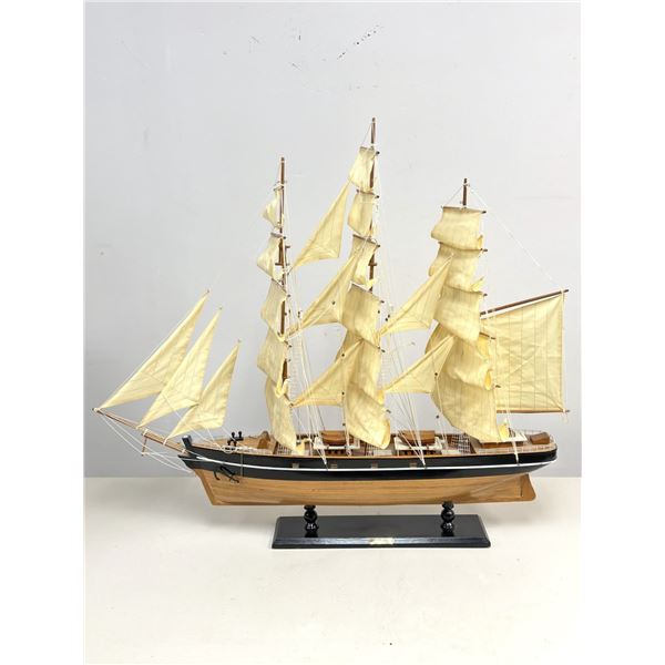 Handcrafted Wood Model of the Cutty Sark British Clipper Ship
