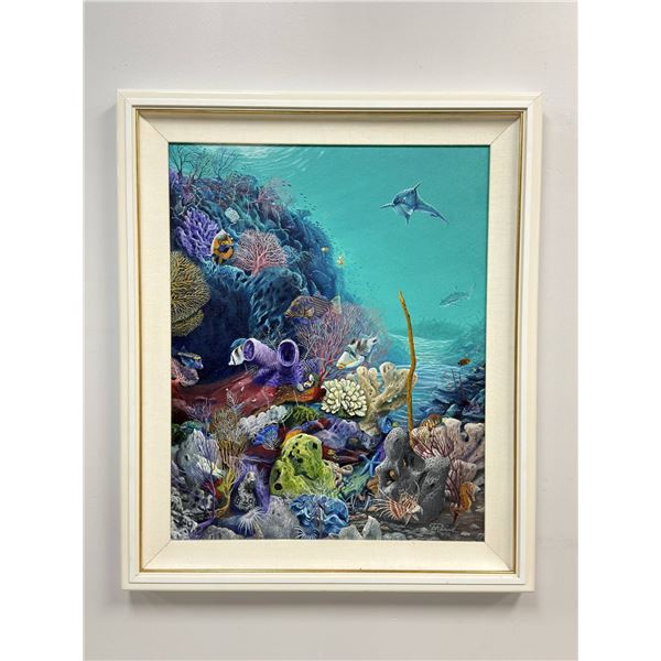 Blu Rivard (American b. 1951), Undersea, Oil on Canvas, 1998