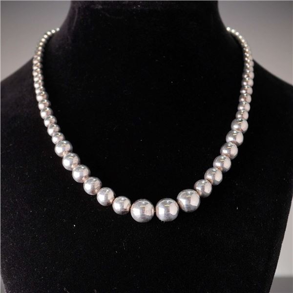 Tiffany & Co. Hardwear Graduated Sterling Silver Ball Necklace