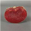 Image 2 : Judith Leiber Rhinestone Red Heart Minaudiere Bag with Gold Chain