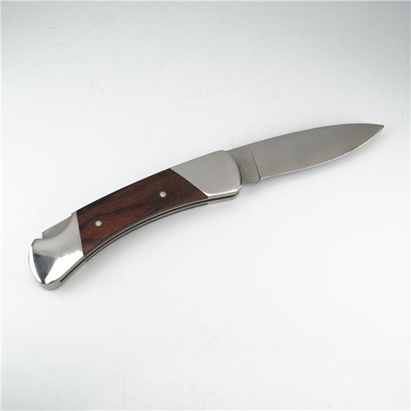 Buck Duke Single Blade Folding Knife with Leather Sheath