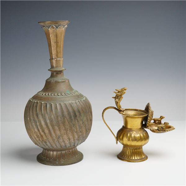 2pc Indian Brass Vessels