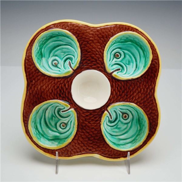 Wedgwood Majolica Fish Heads on Scales Oyster Plate