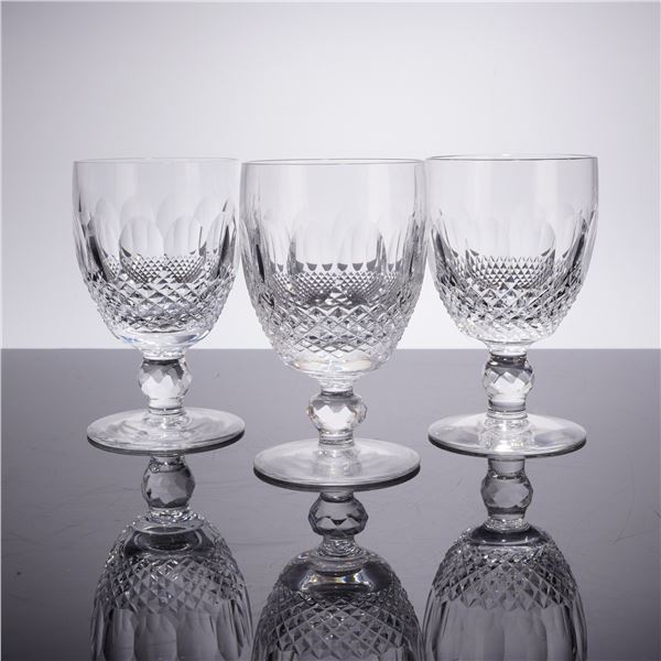 3pc Waterford Crystal Colleen Short Stem Water Goblets