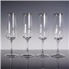 Image 2 : 4pc Martha Stewart Champagne Glass Set with Gold Rim