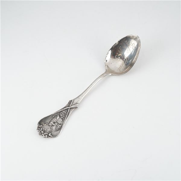 American Sterling Silver Lake Placid Souvenir Spoon by Simpson Hall Miller and Co
