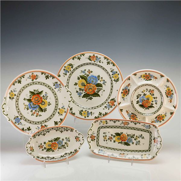 A 5-Piece Set of Villeroy and Boch Alt Amsterdam Vitro-Porcelain Serving Pieces