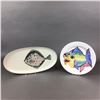 Image 1 : 2pc Villeroy and Boch and Michelangelo Raffaello Ceramic Fish Platters