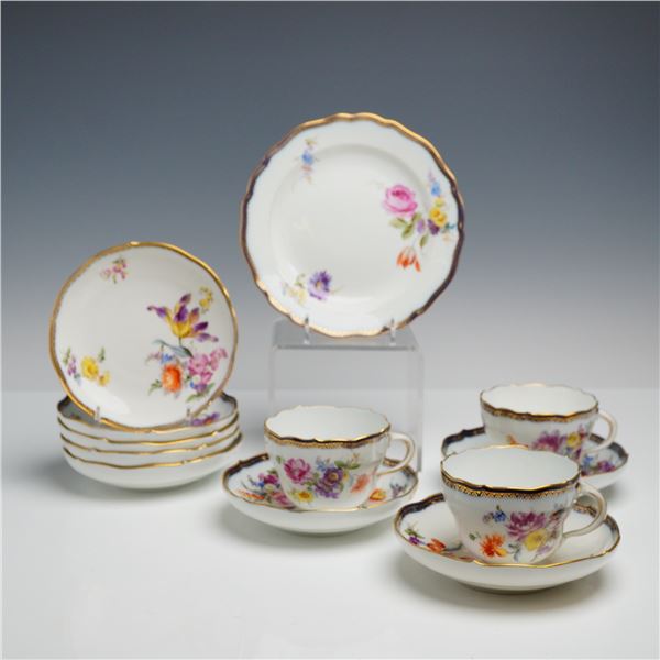 12pc Meissen Porcelain Tea Service