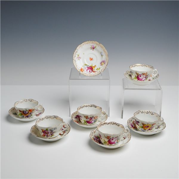 13pc Schlesische Porzellanfabrik Louis Lovinsohn and P. Donath Porcelain Tea Set
