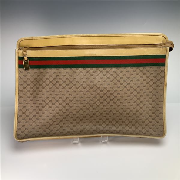 Gucci Briefcase Portfolio Bag with GG Monogram and Web Stripe